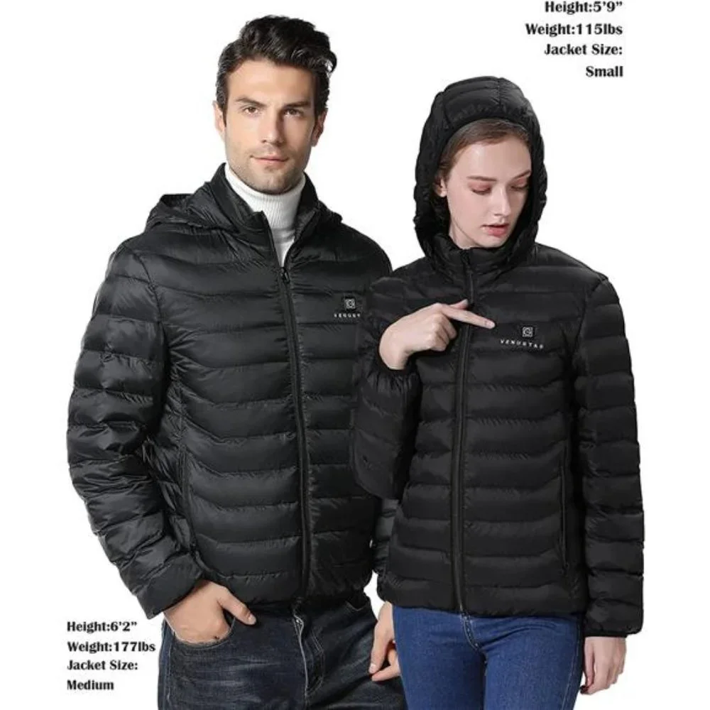 Venustas Heated Jacket with Battery Pack with Detachable Hood - Picture 2 of 3
